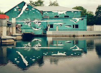 Dessine et peint à l’envers pour avoir un tel reflet